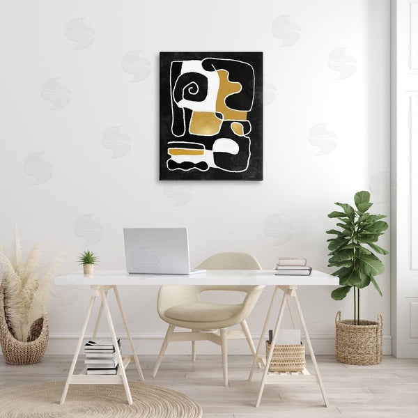 Stupell Industries Amber Sterling | Black & Glam Squiggles Wall Art