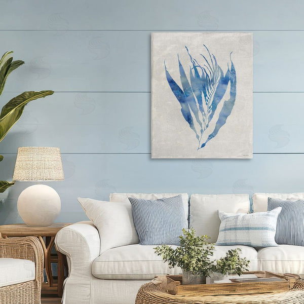 Stupell Industries Amber Sterling | Blue Silhouetted Seaweed Wall Art