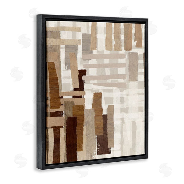 Stupell Industries Amber Sterling | Brown Crosshatched Pattern Wall Art