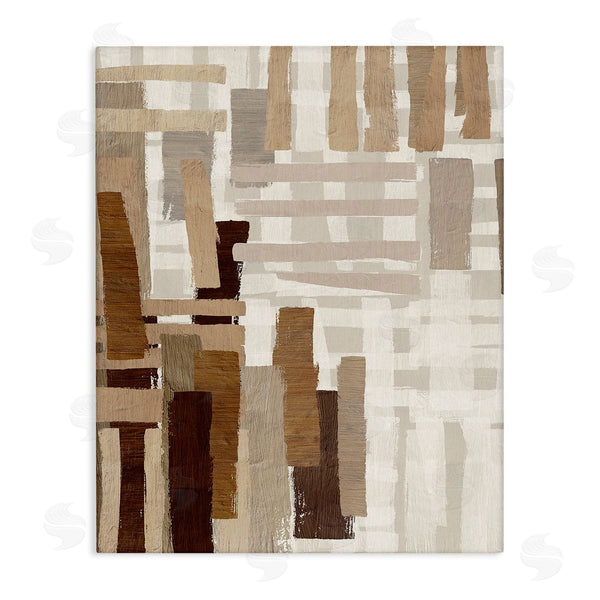 stupell industries Amber Sterling | Brown Crosshatched Pattern Wall Art