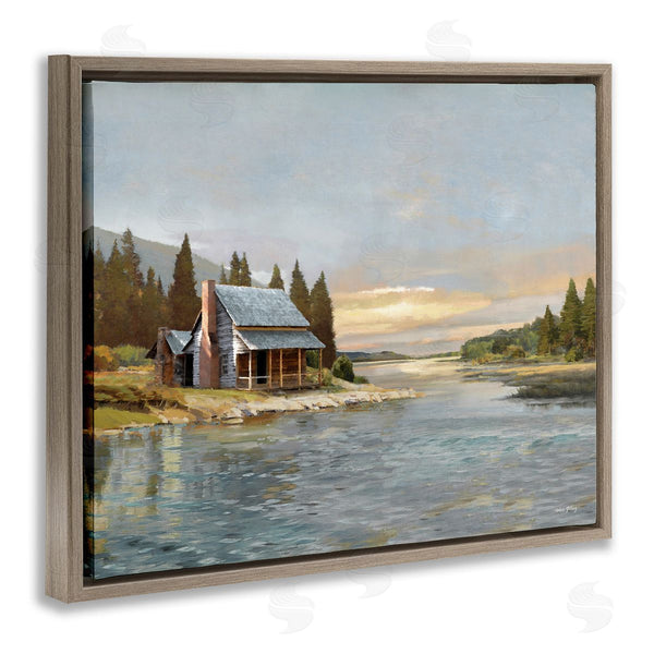 Stupell Industries Amber Sterling | Cabin At River's Edge