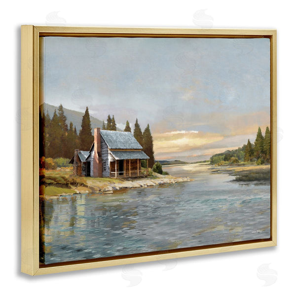 Stupell Industries Amber Sterling | Cabin At River's Edge