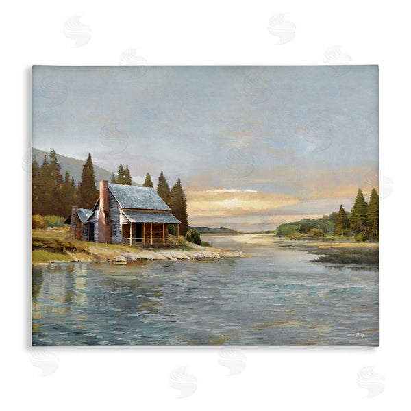 Stupell Industries Amber Sterling | Cabin At River's Edge