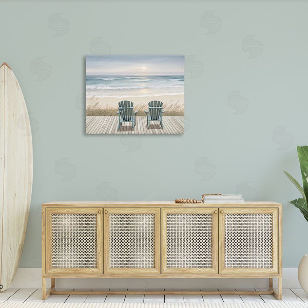Stupell Industries Amber Sterling | Chairs With Beach Sunrise Wall Art