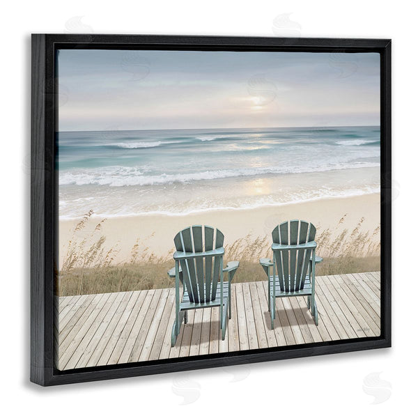Stupell Industries Amber Sterling | Chairs With Beach Sunrise Wall Art
