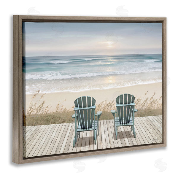 Stupell Industries Amber Sterling | Chairs With Beach Sunrise Wall Art