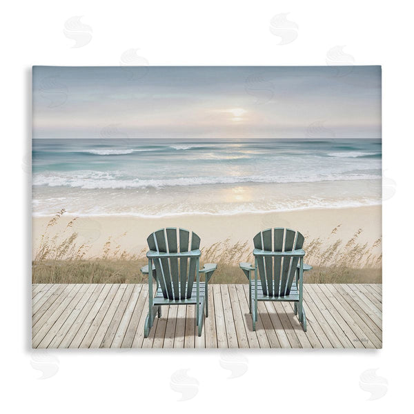 stupell industries Amber Sterling | Chairs with Beach Sunrise Wall Art