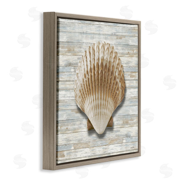 Stupell Industries Amber Sterling | Clam Shell On Shiplap