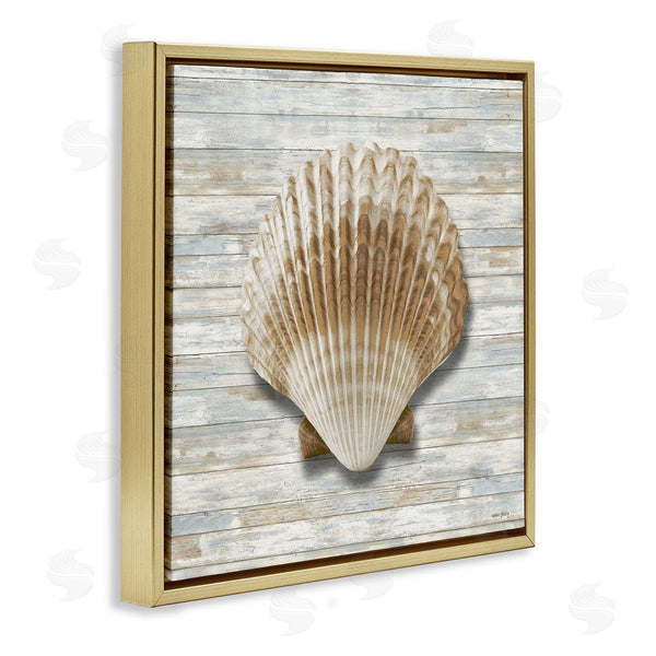 Stupell Industries Amber Sterling | Clam Shell On Shiplap