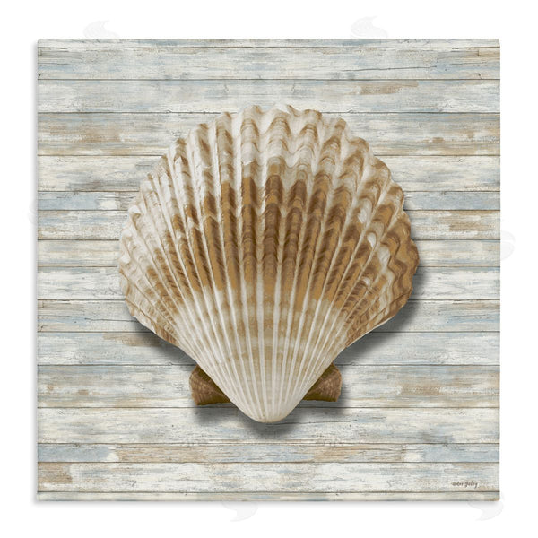 stupell industries Amber Sterling | Clam Shell on Shiplap