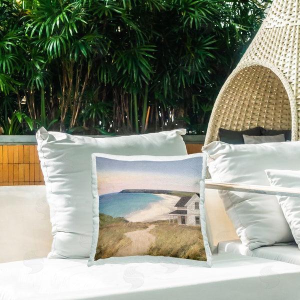Stupell Industries Amber Sterling | Cottage Down By Shore Printed Throw Pillow