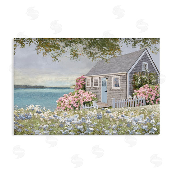 stupell industries Amber Sterling | Cottage with Rose Garden
