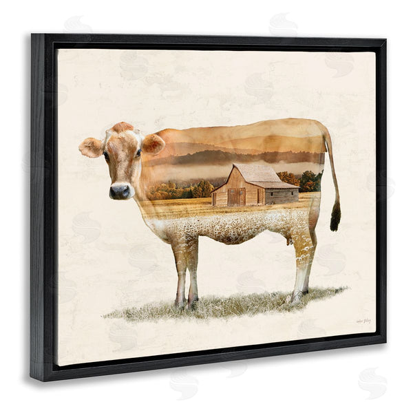 Stupell Industries Amber Sterling | Cow With Country Barn Landscape