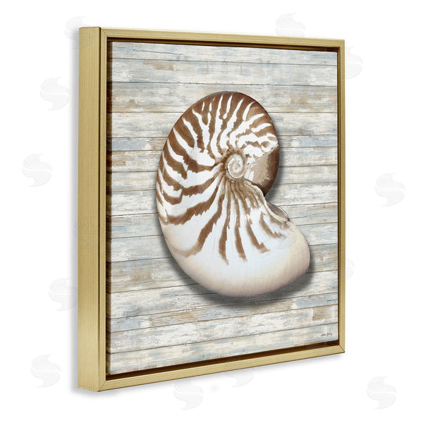 Stupell Industries Amber Sterling | Cowrie Shell On Shiplap