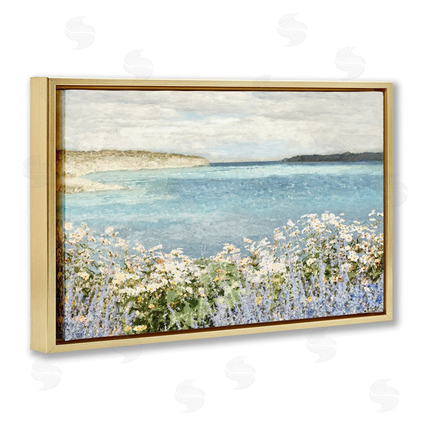 Stupell Industries Amber Sterling | Daisy Field Over Sea Wall Art
