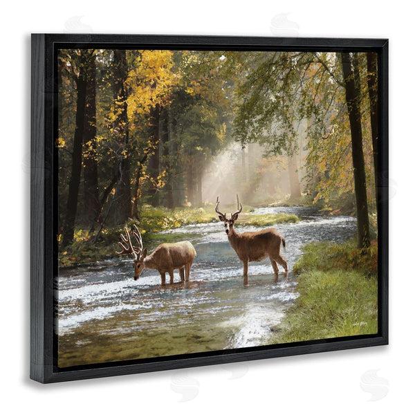 Stupell Industries Amber Sterling | Deer Grazing In Creek Wall Art