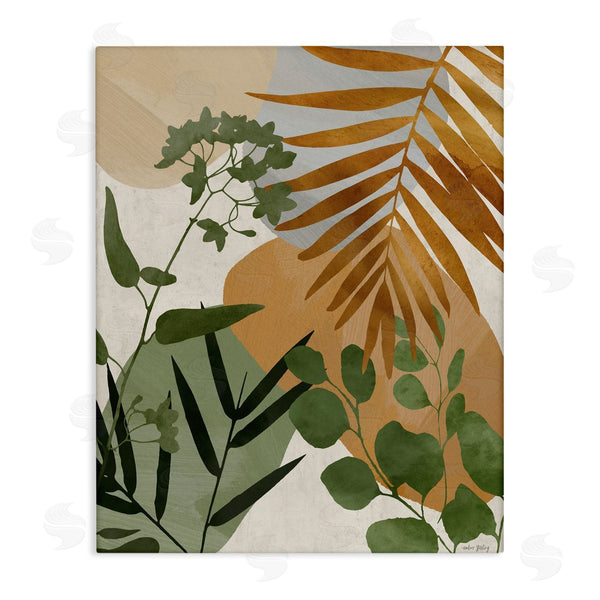 stupell industries Amber Sterling | Earthy Tropical Leaves
