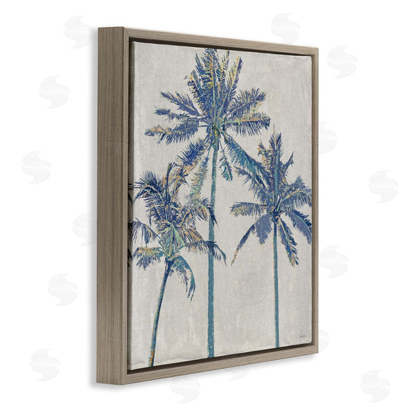 Stupell Industries Amber Sterling | Exotic Pop Blue Palms Wall Art