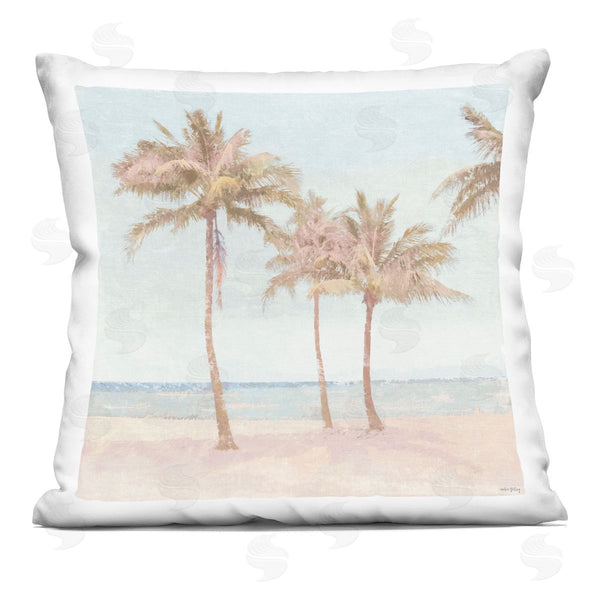 stupell industries Amber Sterling | Faded Palms on Beach Printed Throw Pillow