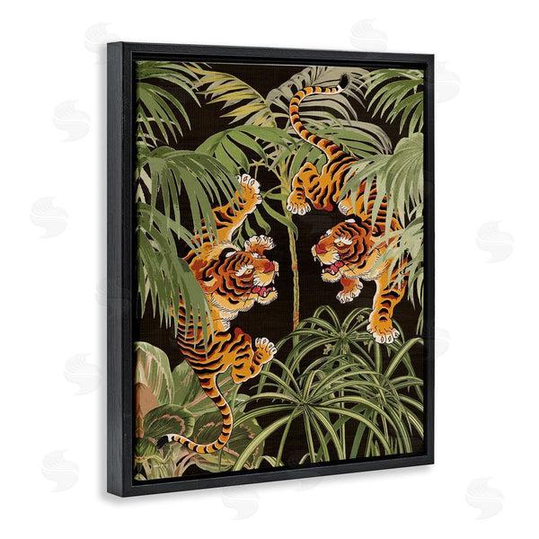 Stupell Industries Amber Sterling | Fierce Tigers With Plants Wall Art