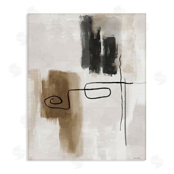 stupell industries Amber Sterling | Flowing Contrast Grey & Tan