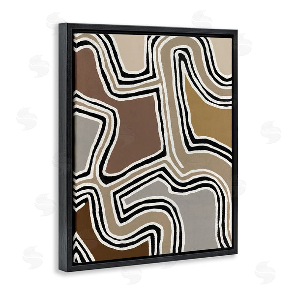 Stupell Industries Amber Sterling | Fluid Neutral Abstraction Wall Art