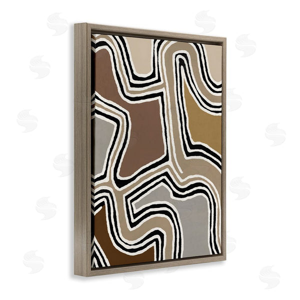 Stupell Industries Amber Sterling | Fluid Neutral Abstraction Wall Art