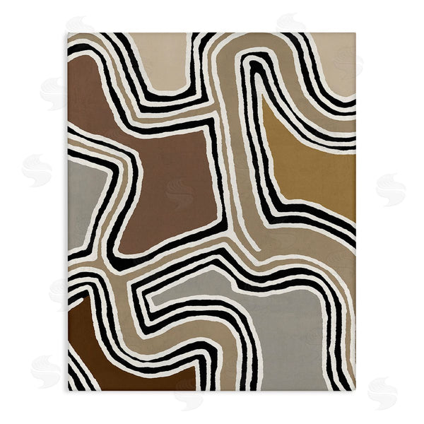 stupell industries Amber Sterling | Fluid Neutral Abstraction Wall Art