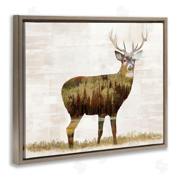 Stupell Industries Amber Sterling | Forest Pattern Deer