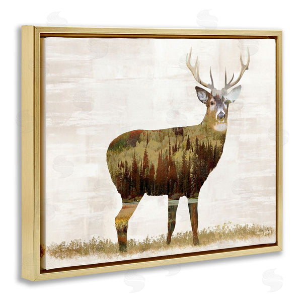 Stupell Industries Amber Sterling | Forest Pattern Deer