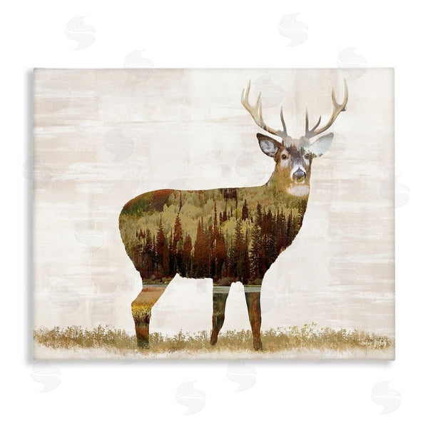 stupell industries Amber Sterling | Forest Pattern Deer