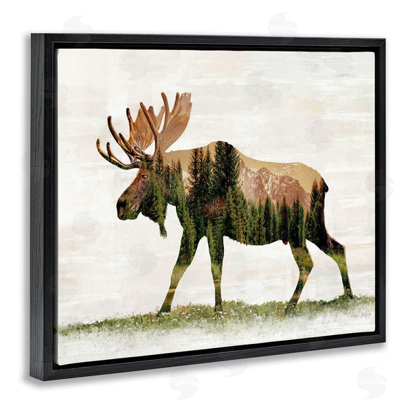 Stupell Industries Amber Sterling | Forest Pattern Moose