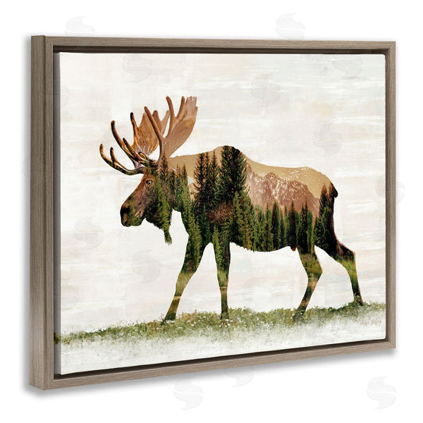 Stupell Industries Amber Sterling | Forest Pattern Moose