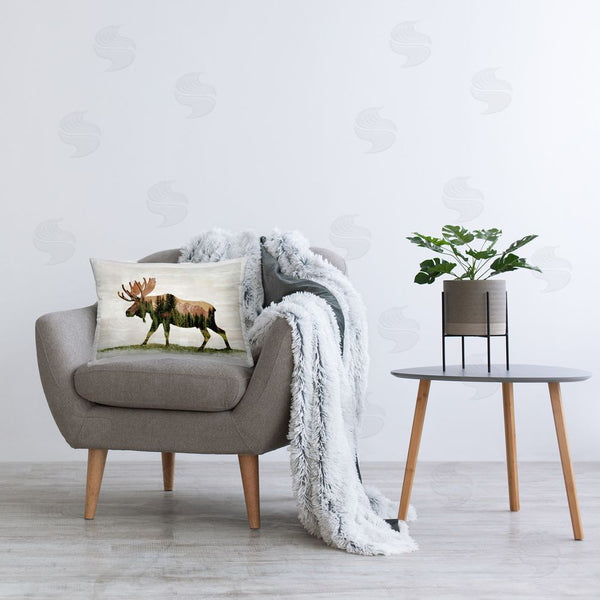 Stupell Industries Amber Sterling | Forest Pattern Moose