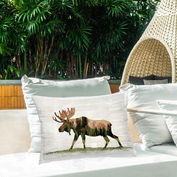 Stupell Industries Amber Sterling | Forest Pattern Moose