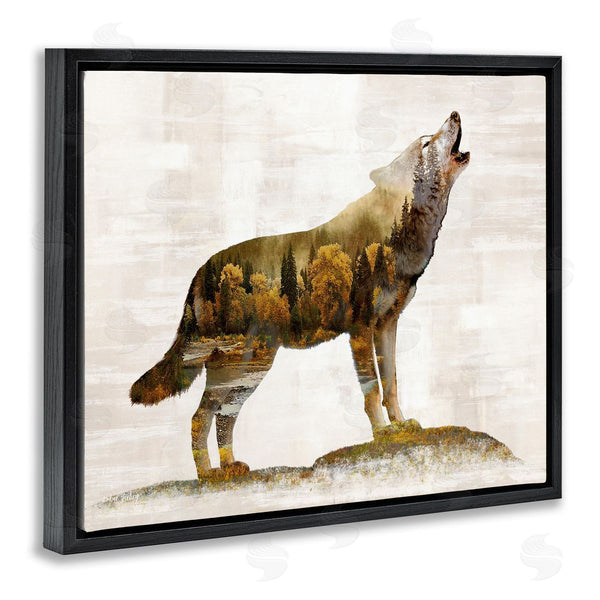 Stupell Industries Amber Sterling | Forest Pattern Wolf