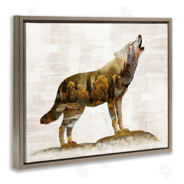 Stupell Industries Amber Sterling | Forest Pattern Wolf