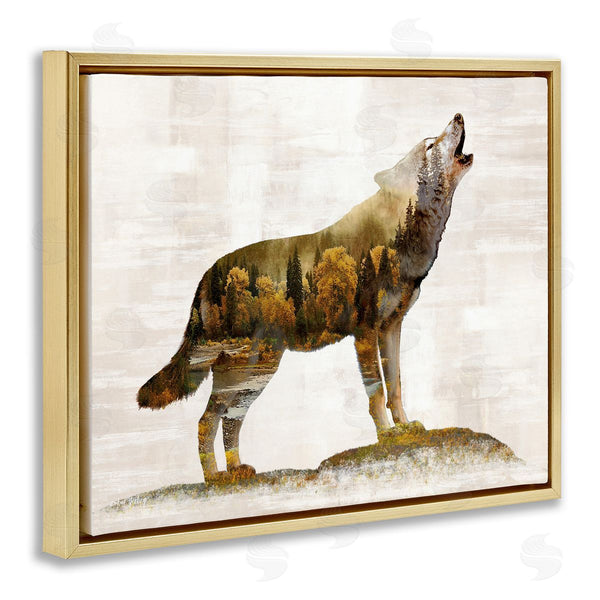 Stupell Industries Amber Sterling | Forest Pattern Wolf