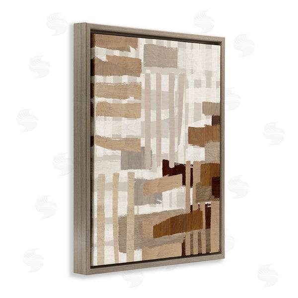 Stupell Industries Amber Sterling | Natural Hatched Hues Wall Art