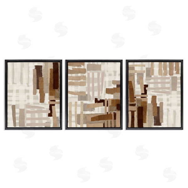 Stupell Industries Amber Sterling | Natural Hatched Patterns Wall Art