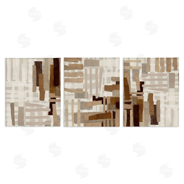 stupell industries Amber Sterling | Natural Hatched Patterns Wall Art