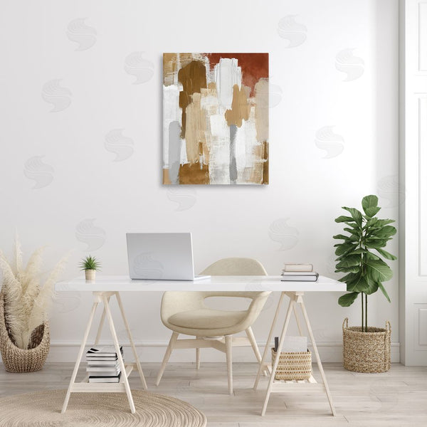 Stupell Industries Amber Sterling | Natural Hues Brush Strokes Wall Art