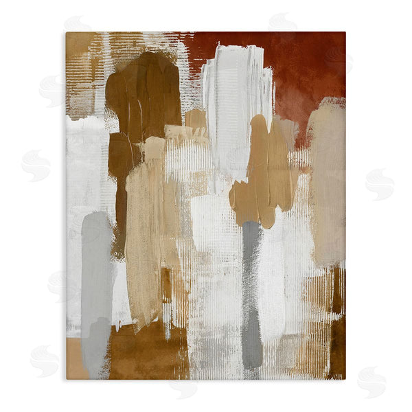 stupell industries Amber Sterling | Natural Hues Brush Strokes Wall Art