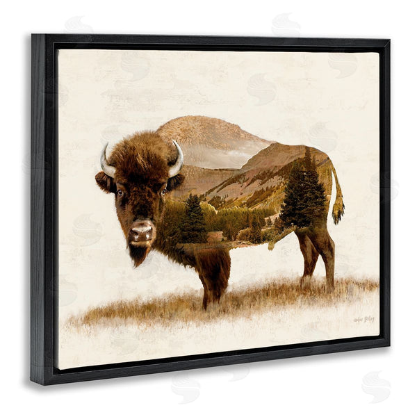 Stupell Industries Amber Sterling | Nature Patterned Bison Wall Art