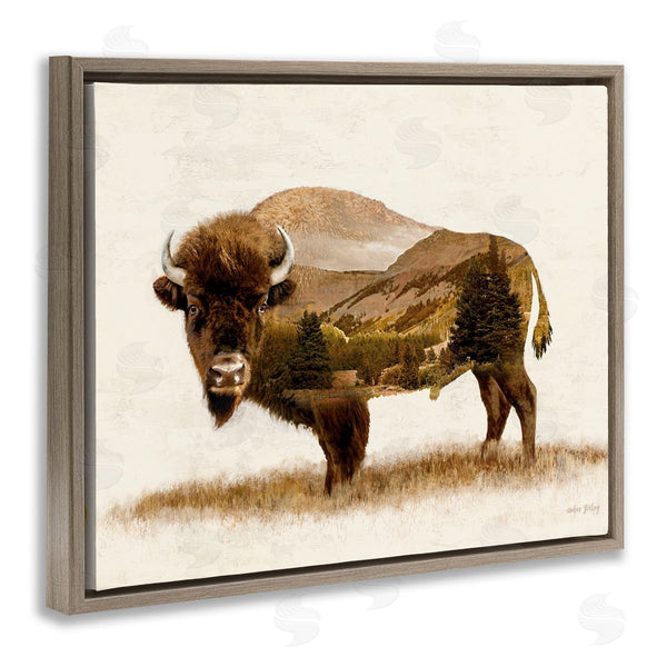 Stupell Industries Amber Sterling | Nature Patterned Bison Wall Art