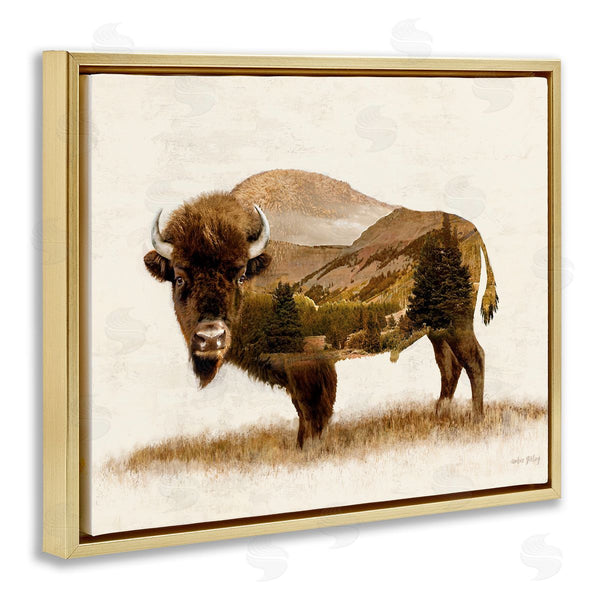 Stupell Industries Amber Sterling | Nature Patterned Bison Wall Art
