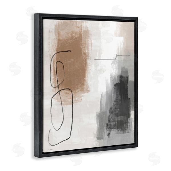 Stupell Industries Amber Sterling | Neutral & Grey Abstraction