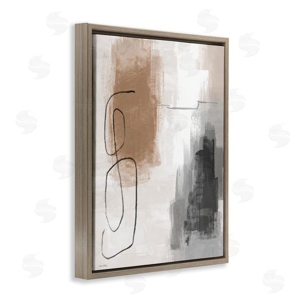Stupell Industries Amber Sterling | Neutral & Grey Abstraction