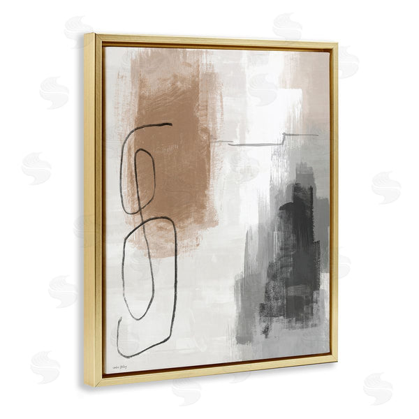 Stupell Industries Amber Sterling | Neutral & Grey Abstraction