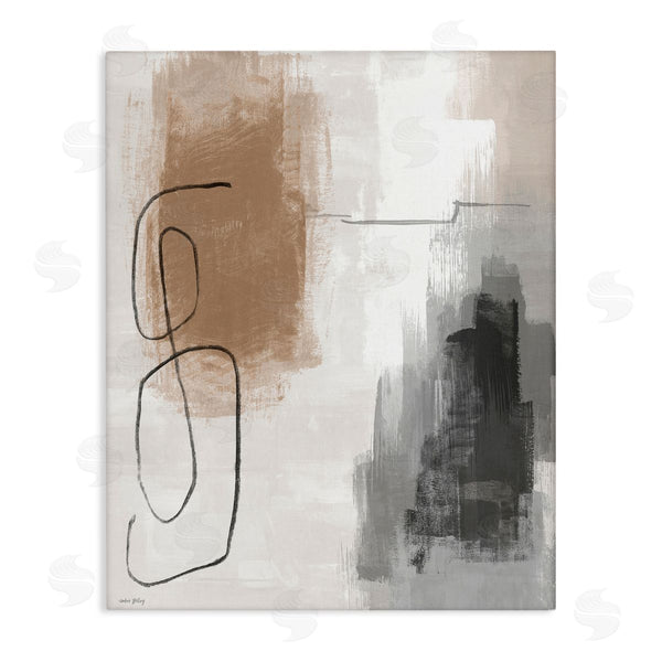 stupell industries Amber Sterling | Neutral & Grey Abstraction